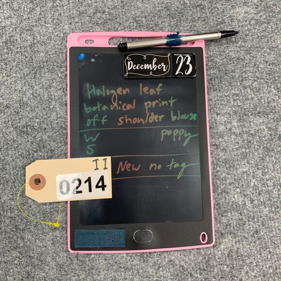 Halogen Off Shoulder Blouse Womens S Small Poppy Leaf Crop Top Mid Sleeve Shirt - Picture 7 of 8